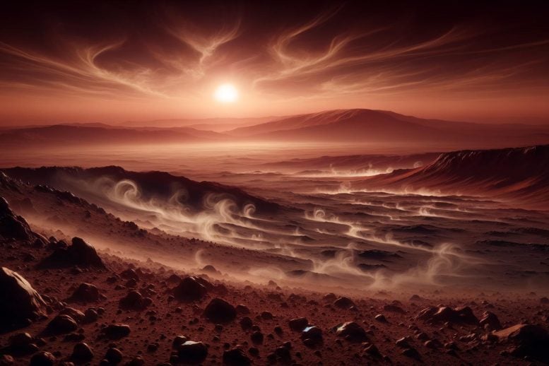 Methane Seeps on Mars Concept